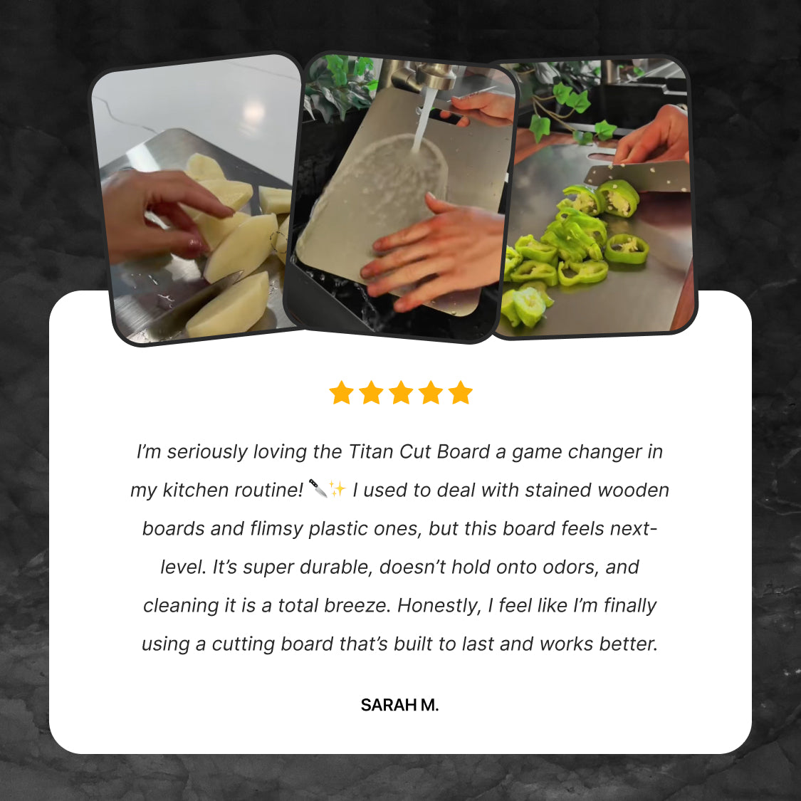 100% Pure Titanium Cutting Board